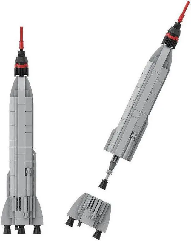 Alt view image 2 of 4 - ZITIANYOUBUILD MOC-36530 Mercury Atlas 1:110 Scale Model 136 Pieces Building Blocks Toys Set MOC