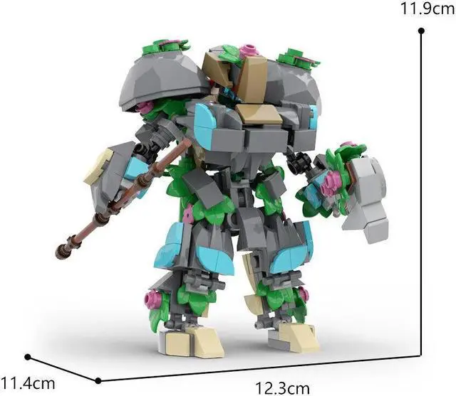 Alt view image 6 of 7 - ZITIANYOUBUILD Forest Defender Robot Mech 283 Pieces Building Toys Set MOC