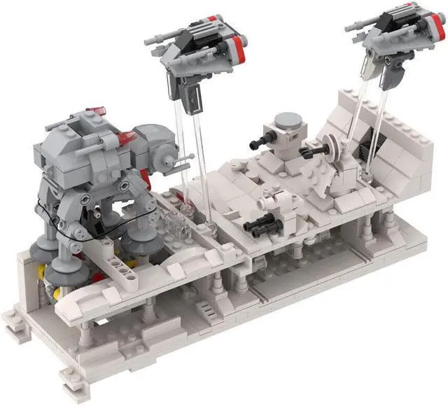 Alt view image 4 of 5 - ZITIANYOUBUILD The Most Famous Battle Scene Howth Model with Shuttle Machine from Star Wars 615 Parts for Collection 100% Compatible with LEGO Brand New and High Quality
