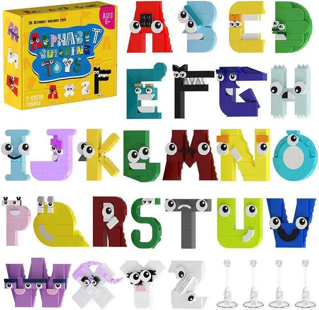 Main image of ZITIANYOUBUILD 26-in-1 Alphabet (A-Z) 765 Pieces with Box Paper Instructions MOC
