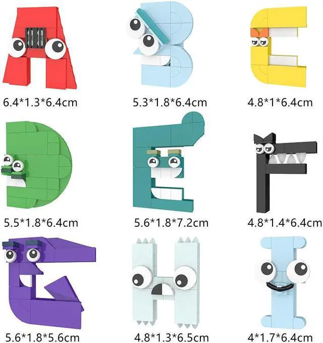 Alt view image 5 of 7 - ZITIANYOUBUILD 26-in-1 Alphabet (A-Z) 765 Pieces with Box Paper Instructions MOC