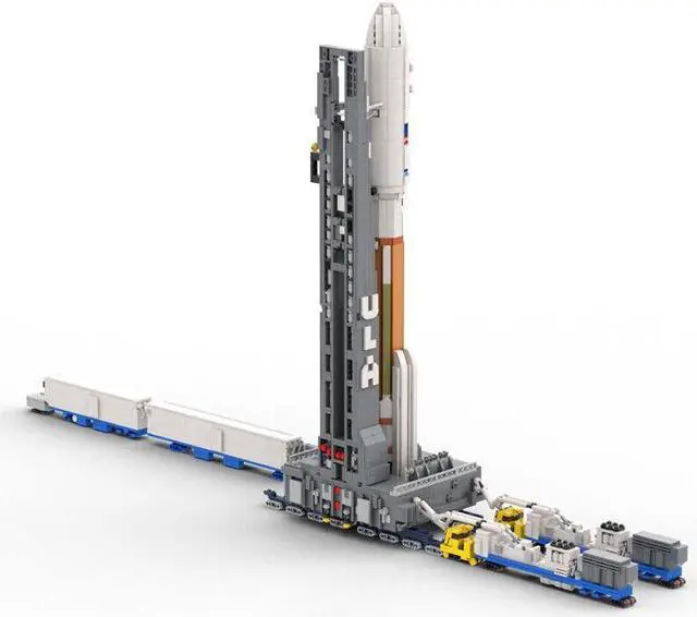 Main image of ZITIANYOUBUILD MOC-128611 Rocket with Launch Pad on Transport Trucks 3429 Pieces 1:110 Scale MOC