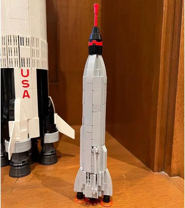 Alt view image 4 of 4 - ZITIANYOUBUILD MOC-36530 Mercury Atlas 1:110 Scale Model 136 Pieces Building Blocks Toys Set MOC