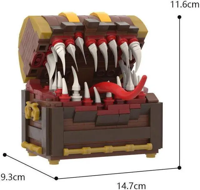 Alt view image 7 of 7 - ZITIANYOUBUILD Mimic Chest Game Monster from Film 330 Pieces Building Toys Set MOC
