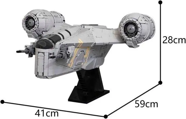 Alt view image 6 of 6 - ZITIANYOUBUILD Spacecraft Spaceship Toys Set with Cockpit and Stand 4888 Pieces MOC