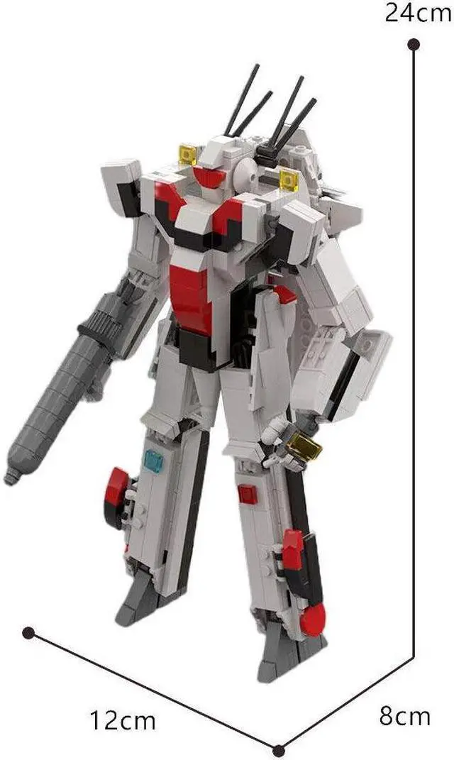 Alt view image 2 of 7 - ZITIANYOUBUILD MOC-124574 VF-1 Mech Manned Mecha 484 Pieces from TV Animation Building Toys Set MOC