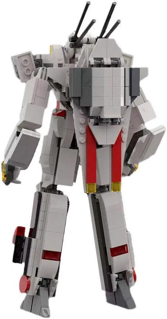 Alt view image 4 of 7 - ZITIANYOUBUILD MOC-124574 VF-1 Mech Manned Mecha 484 Pieces from TV Animation Building Toys Set MOC