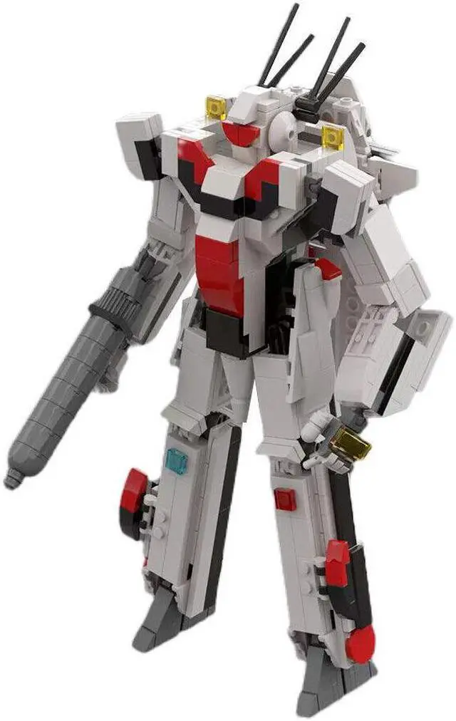 Alt view image 7 of 7 - ZITIANYOUBUILD MOC-124574 VF-1 Mech Manned Mecha 484 Pieces from TV Animation Building Toys Set MOC