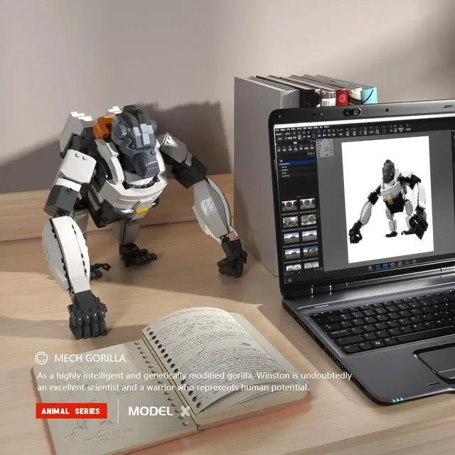 Alt view image 5 of 7 - ZITIANYOUBUILD Winster Mech Tank Hero Character from Overwatch 822 Pieces 100% Compatible with LEGO Brand New and High Quality