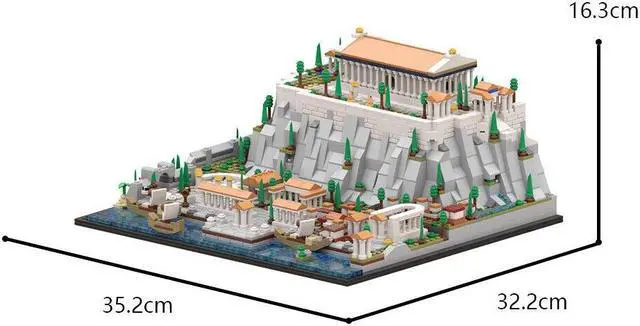 Alt view image 2 of 7 - ZITIANYOUBUILD MOC-117805 Acropolis of Athens Ancient Citadel 1940 Pieces for Adults 100% Compatible with LEGO Brand New and High Quality