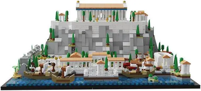 Alt view image 3 of 7 - ZITIANYOUBUILD MOC-117805 Acropolis of Athens Ancient Citadel 1940 Pieces for Adults 100% Compatible with LEGO Brand New and High Quality