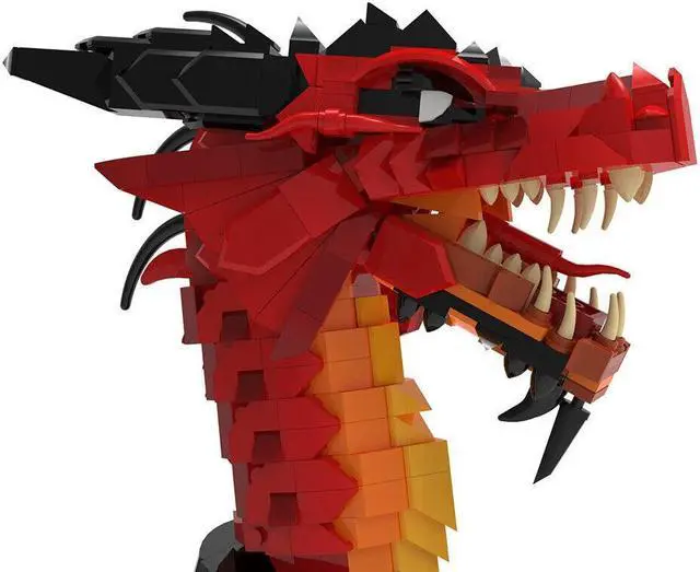 Alt view image 7 of 7 - ZITIANYOUBUILD Chixiao Red Dragon Model Building Toys Set 762 Pieces for Kids MOC