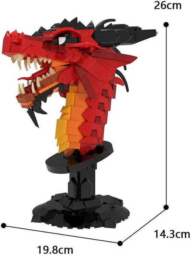 Alt view image 6 of 7 - ZITIANYOUBUILD Chixiao Red Dragon Model Building Toys Set 762 Pieces for Kids MOC