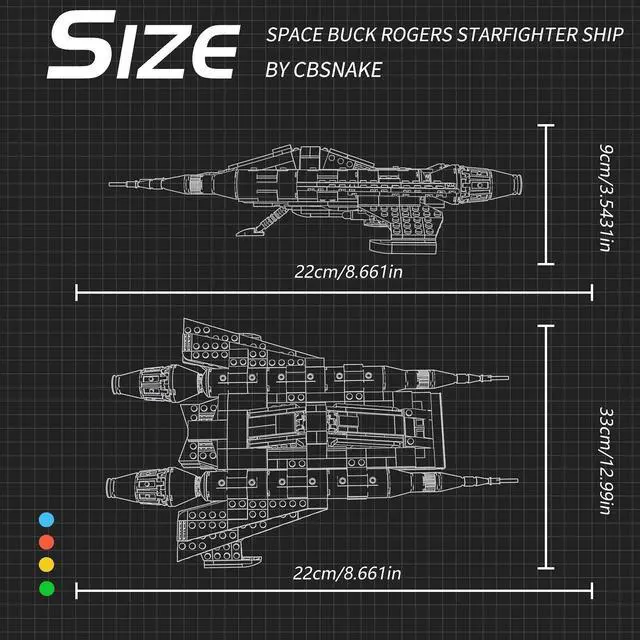 Alt view image 7 of 7 - ZITIANYOUBUILD MOC-48610 Space Fighter Ship Toys Set 548 Pieces for Collection Building Toys MOC