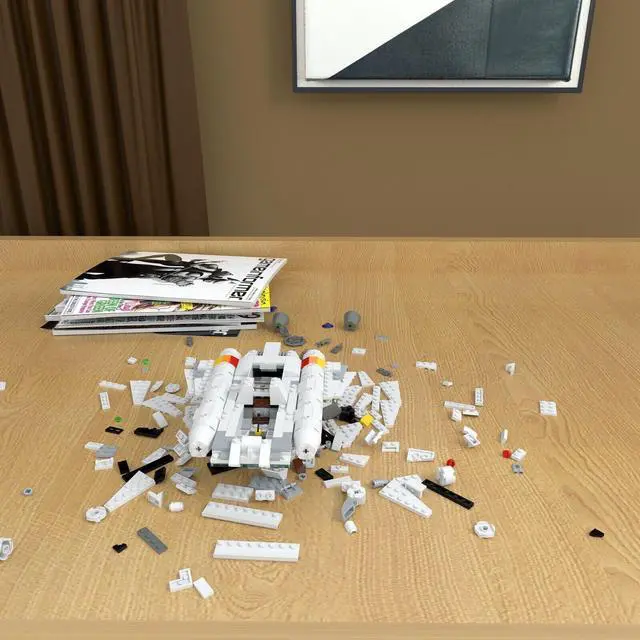 Alt view image 6 of 7 - ZITIANYOUBUILD MOC-48610 Space Fighter Ship Toys Set 548 Pieces for Collection Building Toys MOC