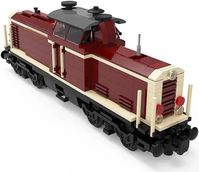 Alt view image 3 of 7 - ZITIANYOUBUILD MOC-35655 Cargo Locomotive Red Version 499 Pieces Building Toys Set MOC