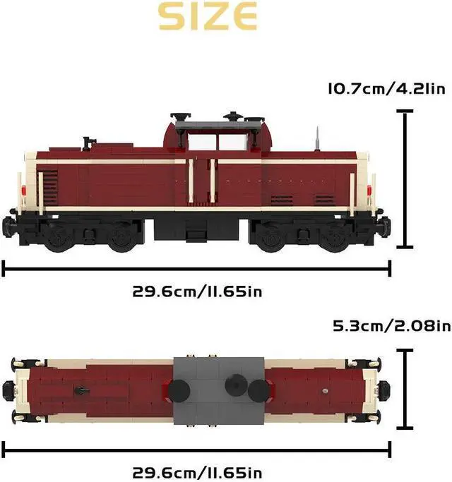 Alt view image 4 of 7 - ZITIANYOUBUILD MOC-35655 Cargo Locomotive Red Version 499 Pieces Building Toys Set MOC