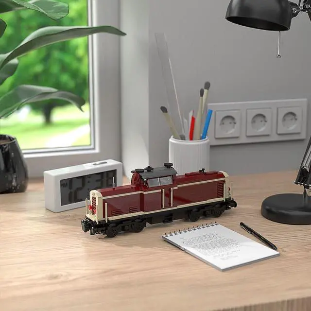 Alt view image 6 of 7 - ZITIANYOUBUILD MOC-35655 Cargo Locomotive Red Version 499 Pieces Building Toys Set MOC