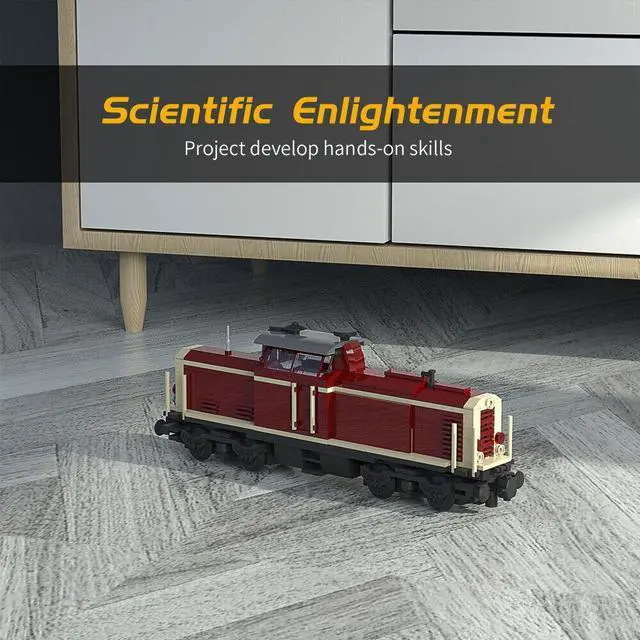 Alt view image 7 of 7 - ZITIANYOUBUILD MOC-35655 Cargo Locomotive Red Version 499 Pieces Building Toys Set MOC