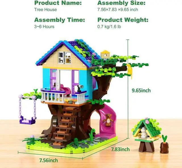 Alt view image 2 of 6 - ZITIANYOUBUILD Modular Forest Hut with Original Box Paper Instructions 532 Pieces MOC