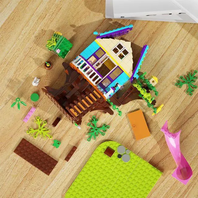 Alt view image 3 of 6 - ZITIANYOUBUILD Modular Forest Hut with Original Box Paper Instructions 532 Pieces MOC