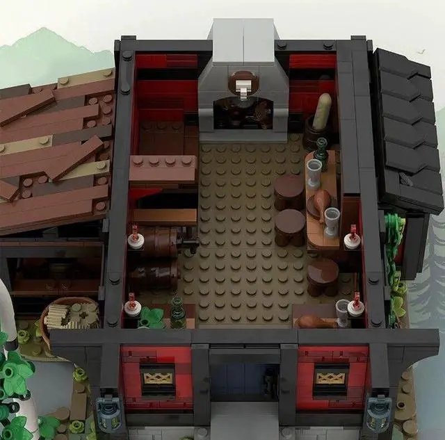 Alt view image 3 of 4 - ZITIANYOUBUILD MOC-111710 Modular Medieval Inn Guest House Hotel with Interior 2927 Pieces MOC