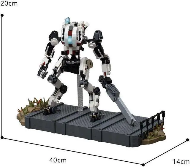 Alt view image 2 of 4 - ZITIANYOUBUILD Mecha Robot with Stand from Shooting Game Building Toys 1228 Pieces MOC