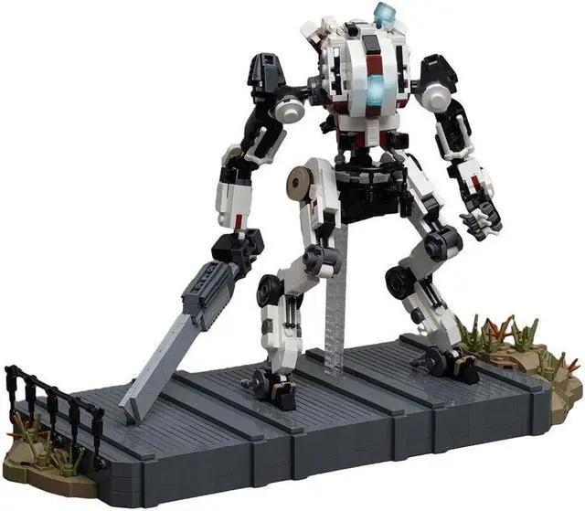 Alt view image 4 of 4 - ZITIANYOUBUILD Mecha Robot with Stand from Shooting Game Building Toys 1228 Pieces MOC