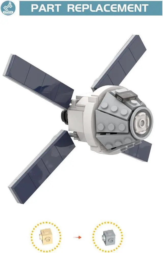 Alt view image 4 of 4 - ZITIANYOUBUILD MOC-68965 Orion Spacecraft Spaceship Model 1:110 Scale 174 Pieces  MOC