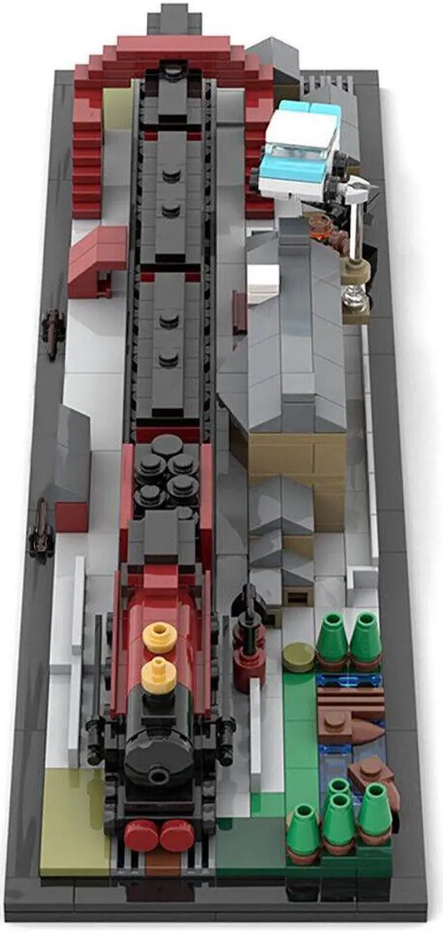 Alt view image 2 of 5 - ZITIANYOUBUILD MOC-31632 Train Station Railway Station Architecture Skyline 706 Pieces MOC
