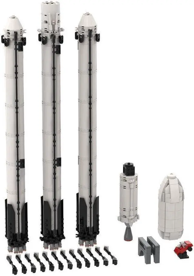 Alt view image 4 of 5 - ZITIANYOUBUILD MOC-75766 Partially Reusable Super Heavy-lift Launch Vehicle 664 Pieces MOC