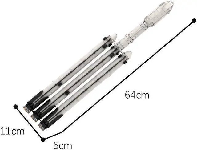 Alt view image 5 of 5 - ZITIANYOUBUILD MOC-75766 Partially Reusable Super Heavy-lift Launch Vehicle 664 Pieces MOC