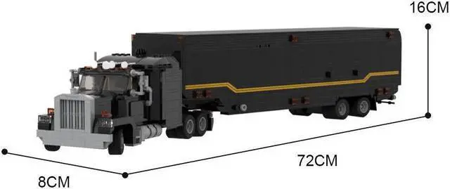 Alt view image 4 of 5 - ZITIANYOUBUILD MOC-65400 Mobile Unit Semi Truck and Trailer from Movie 2081 Pieces MOC
