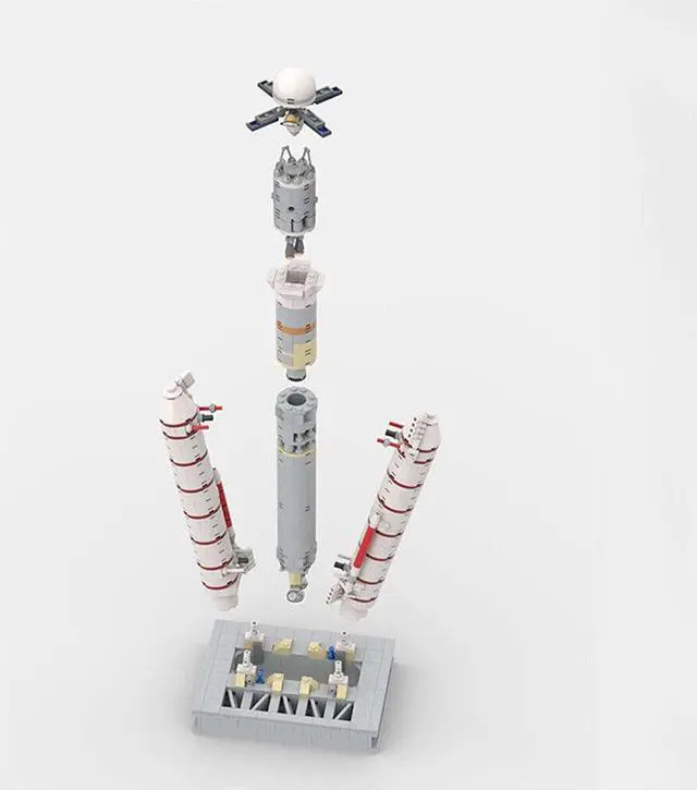 Alt view image 2 of 4 - ZITIANYOUBUILD MOC-61281 Titan IIIE Centaur 1 110 Scale Launch Vehicle Model with Landers 909 Pieces Toys Set for Adults 100% Compatible with LEGO Brand New and High Quality