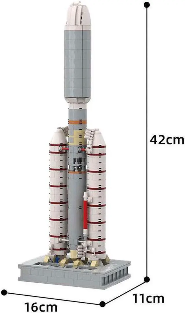 Alt view image 4 of 4 - ZITIANYOUBUILD MOC-61281 Titan IIIE Centaur 1 110 Scale Launch Vehicle Model with Landers 909 Pieces Toys Set for Adults 100% Compatible with LEGO Brand New and High Quality