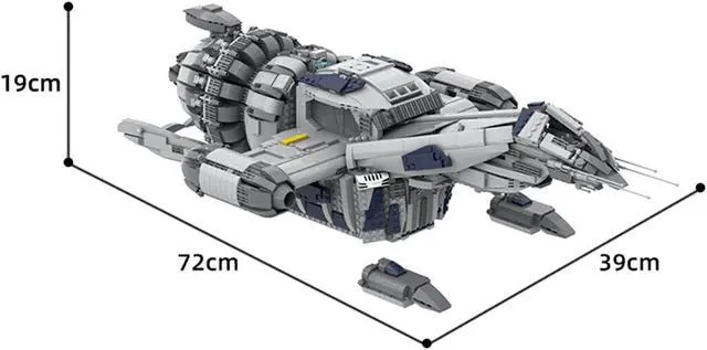 Alt view image 4 of 7 - ZITIANYOUBUILD MOC-12777 Spaceship Model 3811 Pieces Building Blocks Toys Set from Movie MOC