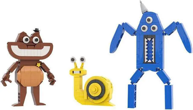 Main image of ZITIANYOUBUILD 3-in-1 Game Monster with Yellow Snail, Blue Spider 444 Pieces MOC