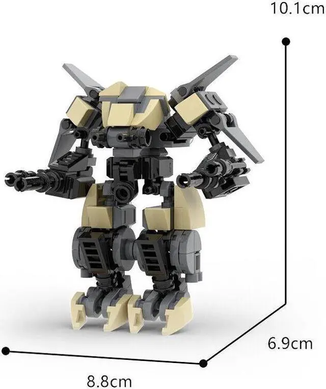 Alt view image 5 of 6 - ZITIANYOUBUILD Battling Military Armor Mech Robot 176 Pieces from Video Game MOC