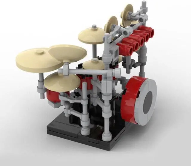Alt view image 3 of 3 - ZITIANYOUBUILD MOC-24121 Drum Kit Model Building Kit 95 Pieces Creative Gift for Kids MOC