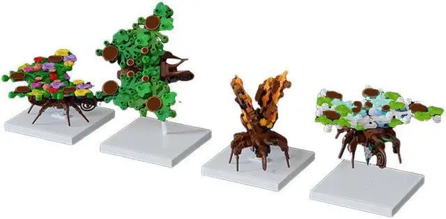 Alt view image 6 of 7 - ZITIANYOUBUILD MOC-84653 4-in-1 Fall Creatures Butterflies Insect Model with Base 470 Pieces MOC