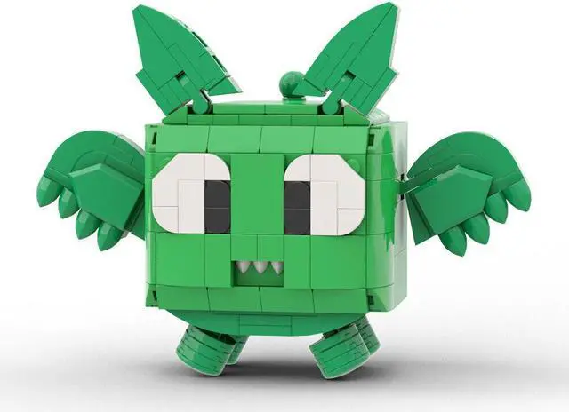 Alt view image 2 of 7 - ZITIANYOUBUILD Green Pet Dragon Model from Video Game Gift for Kids 273 Pieces MOC