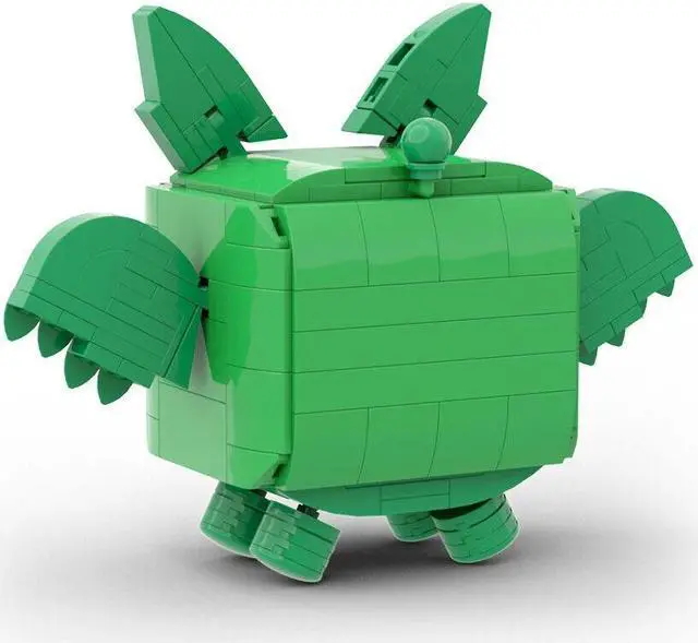 Alt view image 4 of 7 - ZITIANYOUBUILD Green Pet Dragon Model from Video Game Gift for Kids 273 Pieces MOC