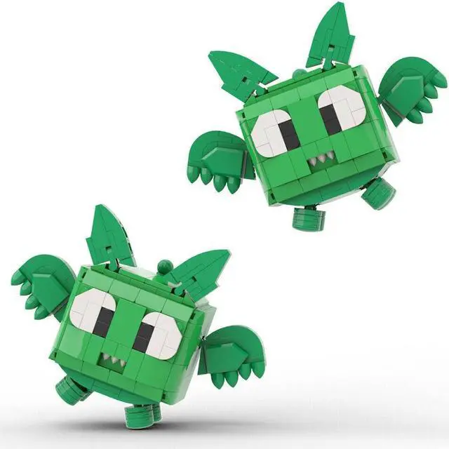 Alt view image 6 of 7 - ZITIANYOUBUILD Green Pet Dragon Model from Video Game Gift for Kids 273 Pieces MOC