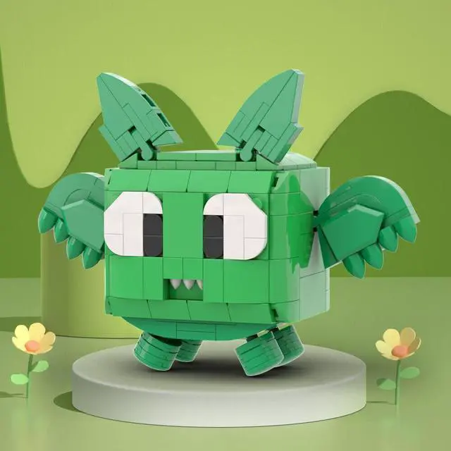 Alt view image 7 of 7 - ZITIANYOUBUILD Green Pet Dragon Model from Video Game Gift for Kids 273 Pieces MOC