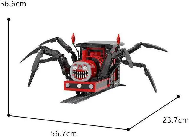 Alt view image 2 of 7 - ZITIANYOUBUILD Spider Legs Train with Rails from Horror Game 1502 Pieces MOC