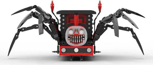 Alt view image 7 of 7 - ZITIANYOUBUILD Spider Legs Train with Rails from Horror Game 1502 Pieces MOC