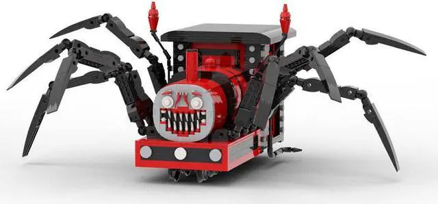 Alt view image 6 of 7 - ZITIANYOUBUILD Spider Legs Train with Rails from Horror Game 1502 Pieces MOC