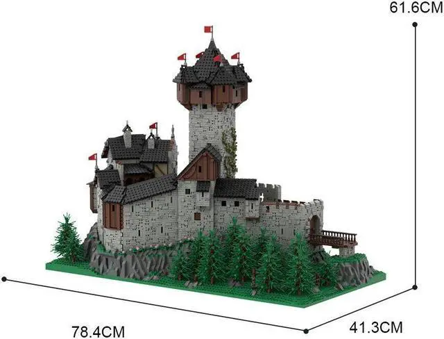 Alt view image 6 of 7 - ZITIANYOUBUILD MOC-65340 Medieval Castle Modular Building for Collection and Display Building Toys Set 15513 Pieces