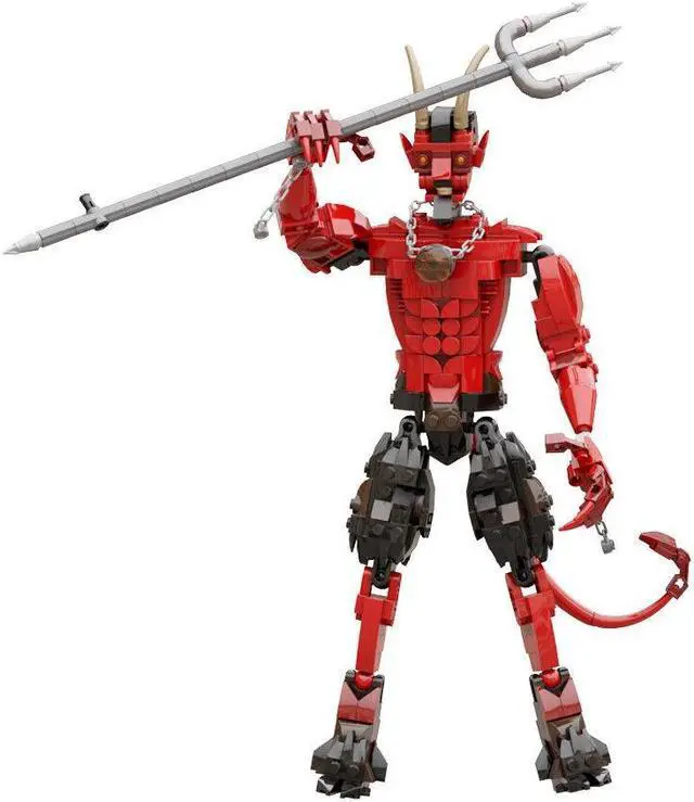 Main image of ZITIANYOUBUILD MOC-53279 Red Monster with Tail and Horns 429 Pieces for Halloween Building Set MOC