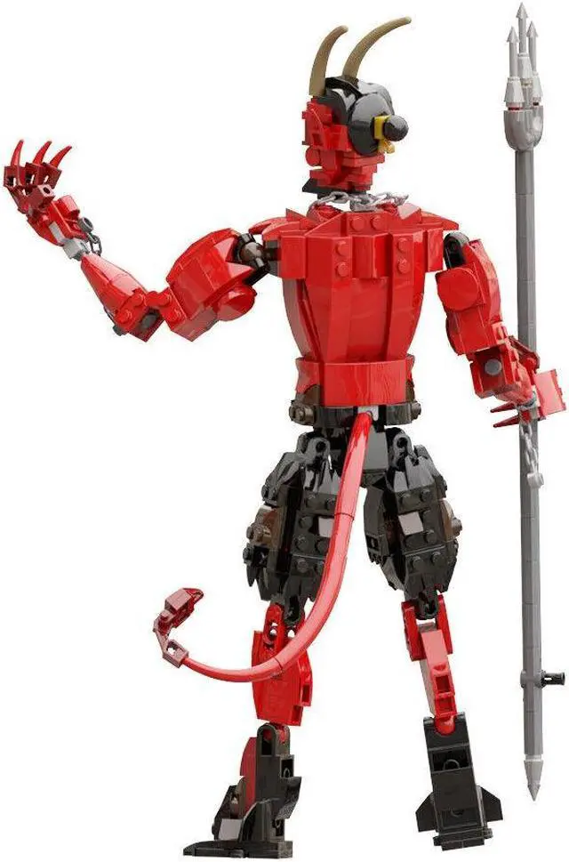 Alt view image 5 of 7 - ZITIANYOUBUILD MOC-53279 Red Monster with Tail and Horns 429 Pieces for Halloween Building Set MOC